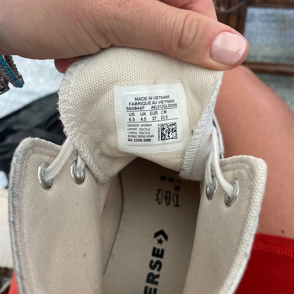 Converse Women's Classic White High-Tops - Picture 2 of 3